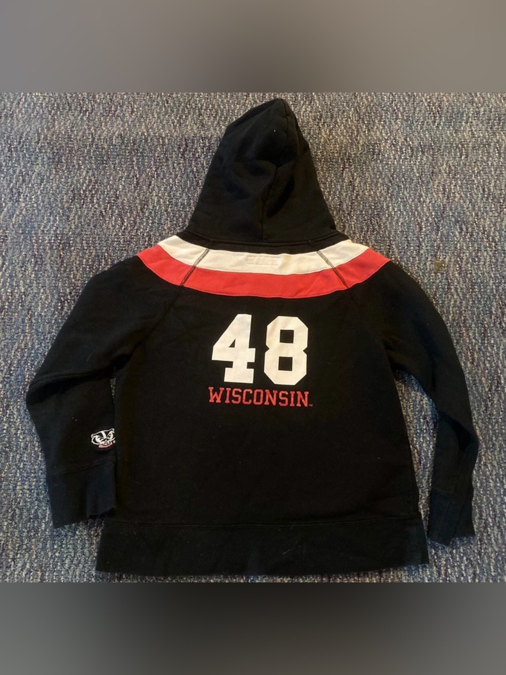 Women’s XL #48 Wisconsin Badgers Bucky College Classics Hooded Hoodie Sweatshirt